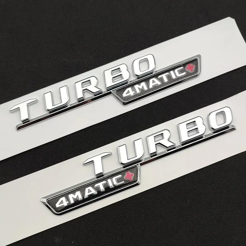 

2 шт. Автомобильные буквы Накладка на крыло Значок Turbo 4matic Plus Эмблема Наклейка Для Mercedes A45 Cla45 Amg C117 Gla45 Gle53 X247 Аксессуары 4matic+-Silver