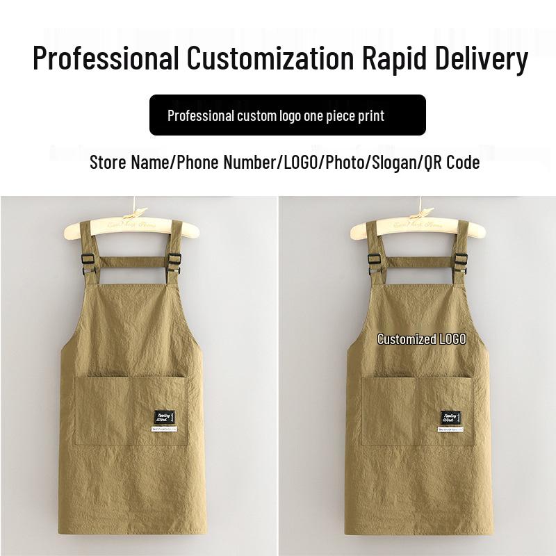 Stylish Water-Resistant Waist Apron: Durable, Printed Kitchen & Baking Wear for Men & Women
