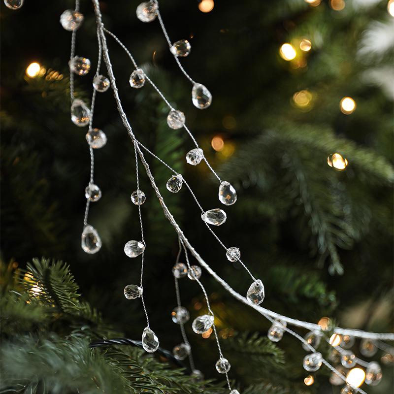 New Christmas Crystal Pearl Bead Pendant for Tree & Wreath Decoration