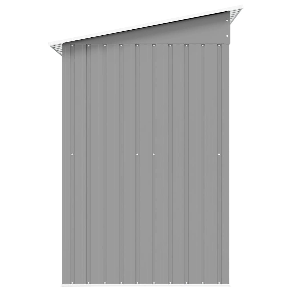 vidaXL Gartenschuppen Grau Metall