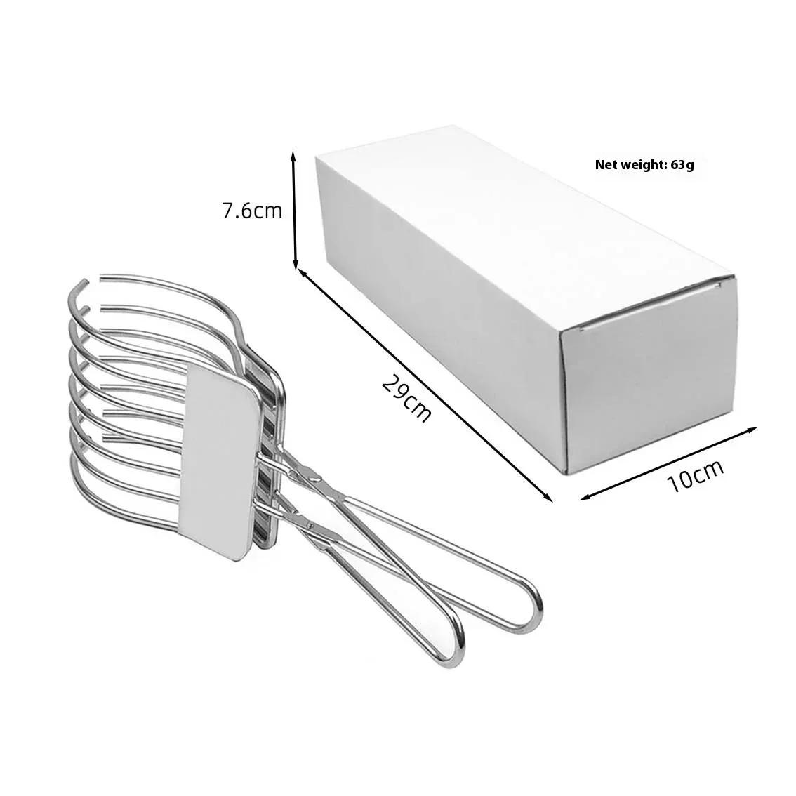 

New Sale Stainless Steel Roast Beef Cutting Tongs Portable Meat Bread Slicer Onion Tomato Holder Kitchen Accessories for Slicing