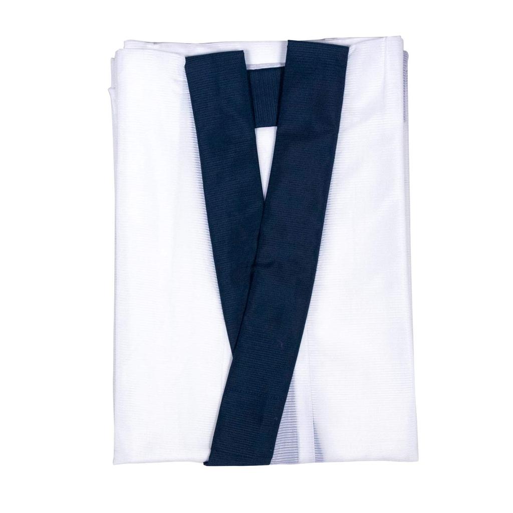 Long Undergarment for with Half for Men White Background X Blue [KYOETSU] Summer, Silk, Washable, Undergarment, Collar, (L, Collar)