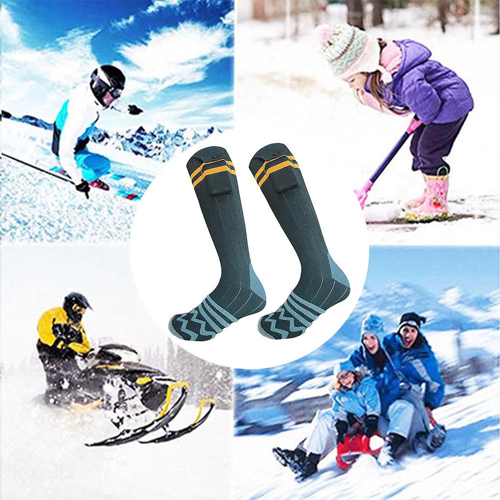 Electric Heated Socks Washable Winter Thermal Socks Outdoor Skiing Foot Warmer for Men and Women