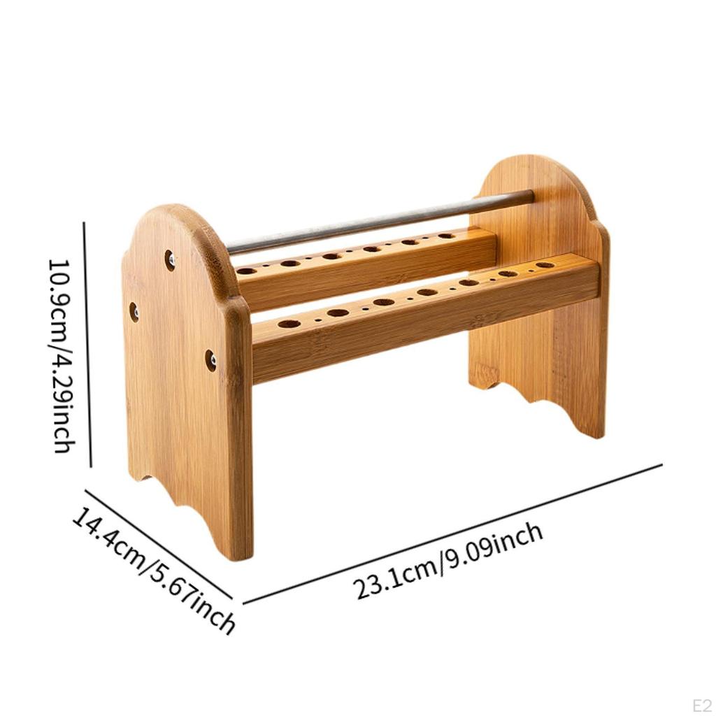 Suporte para ferramentas de reparo de óculos Suporte para ferramentas ópticas Chave de fenda de bambu para
