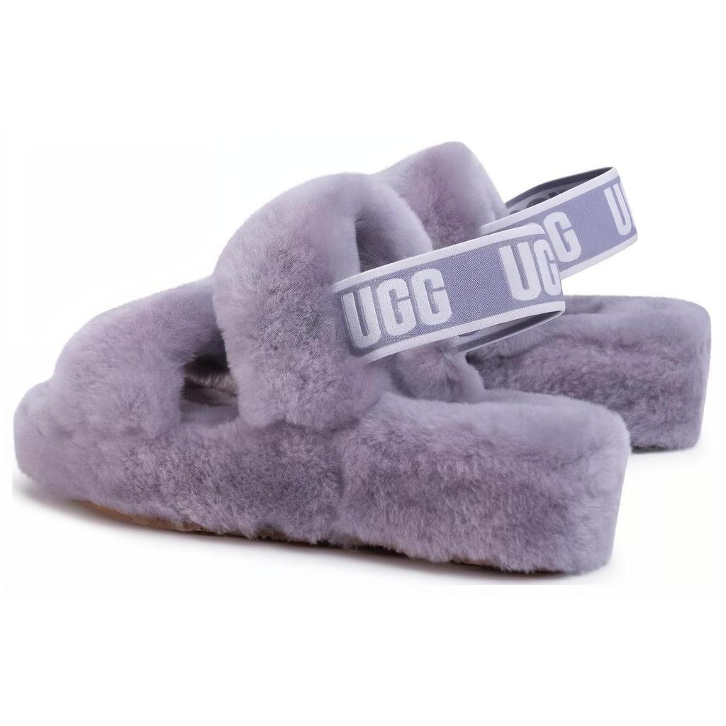 UGG Oh Yeah Sandals Gray Purple Women's 1107953-SAMT