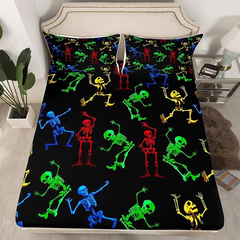 Cute ghost bedding set for boys, girls, teenagers, bats, pumpkin lanterns, Halloween
