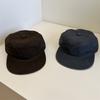 Solid color simple new old money wind flat top hat duck bill hat retro wide brim letter flat brim baseball cap cap