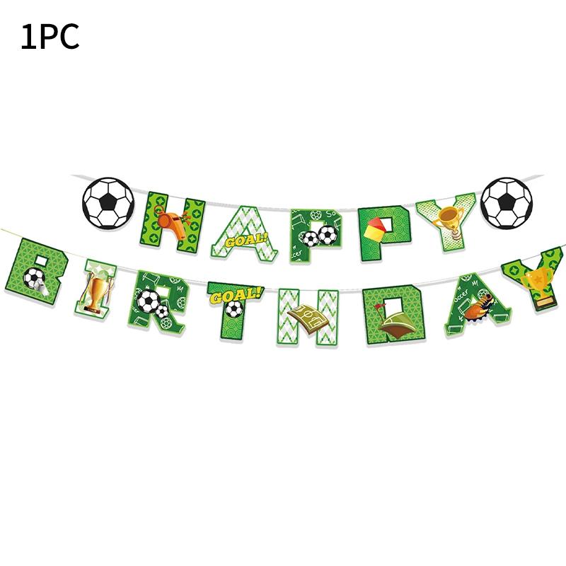 Football Themed Party Disposable Tableware Soccer Flag Paper Tray Tissue Ballon Cup Tablecloth Baby Shower Birthday Decoration