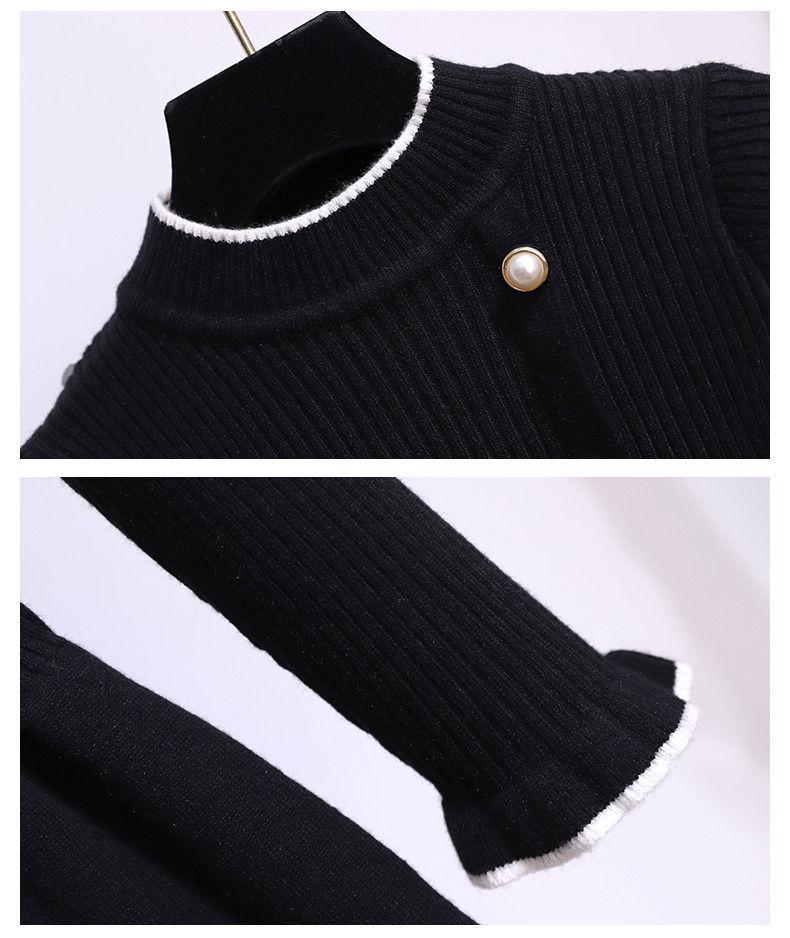 Dívčí pletené princeznovské svetrové šaty - Podzimní novoroční outfit pro děti