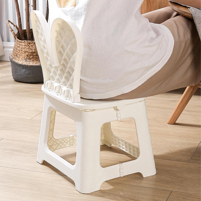 Step Stool For Kids Bunny Dinosaur Foldable Step Stool With Back Support Thickened Decorative Small Sitting Stool For Home