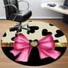 1pc Pink Bow Chair Carpet for Office - Durable, Ideal for Chair Mats, Stylish & Functional Decorative Rug yy260203096