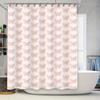 Pink Butterfly Shower Curtain Decorative Waterproof Fabric for Bathroom Pink White Floral Pattern Wall Hanging Home Decor (Size: