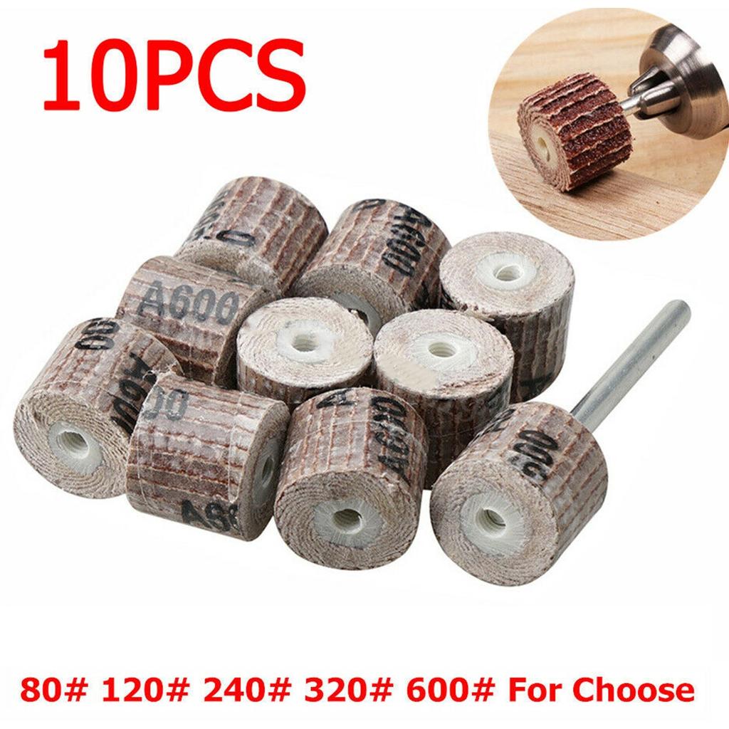 10Pcs 12mm Flap Wheel Sandpaper Sanding Disc Grinding 80600 Grit