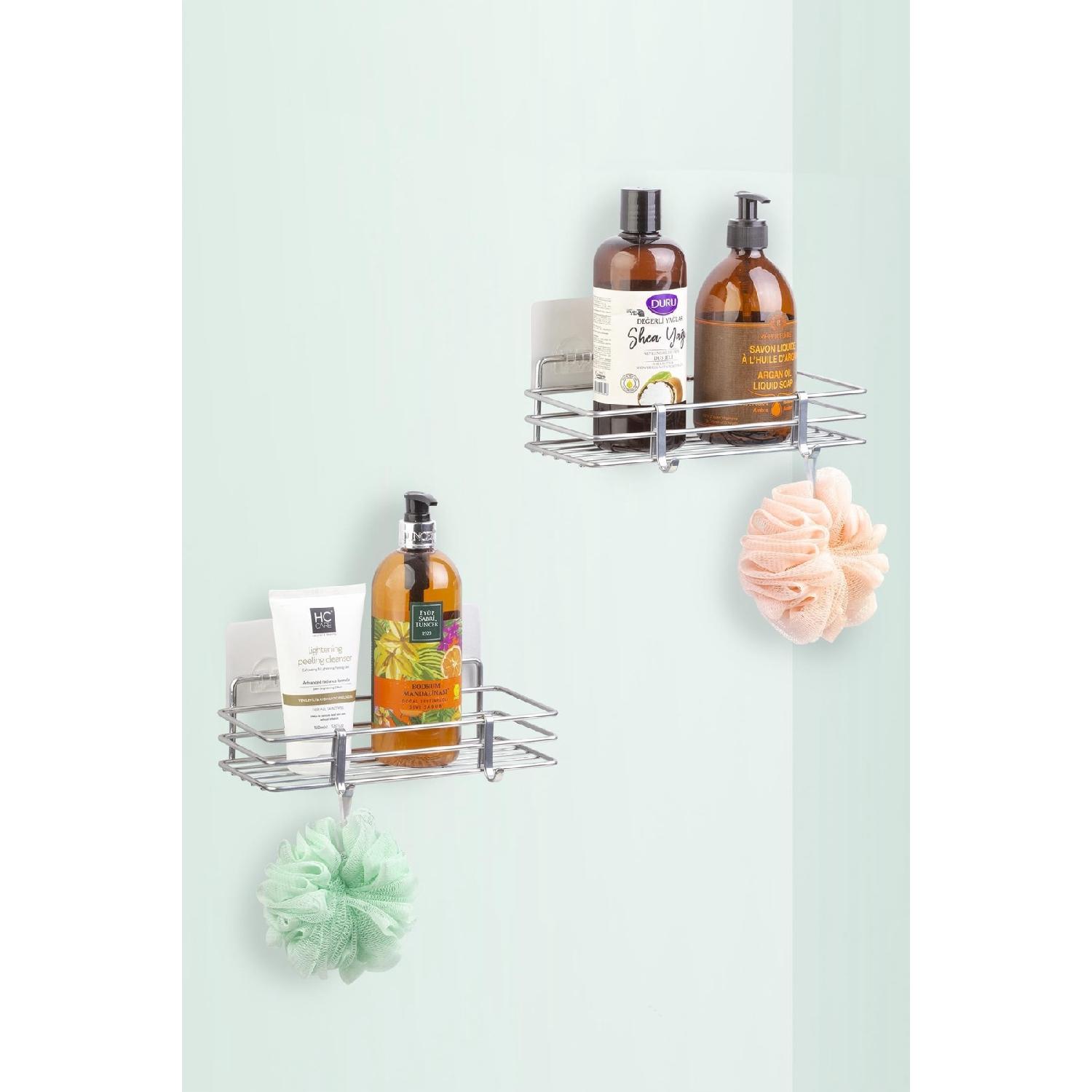 

Magic Fix Magic Adhesive Chrome Полки для ванной комнаты, 2 шт., 11x24 см
