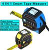 Portable Laser Tape Measure 4 In 1 Digital Tape Measure High Precision Laser Rangefinder Steel Tape Measure High Elasticity Tool