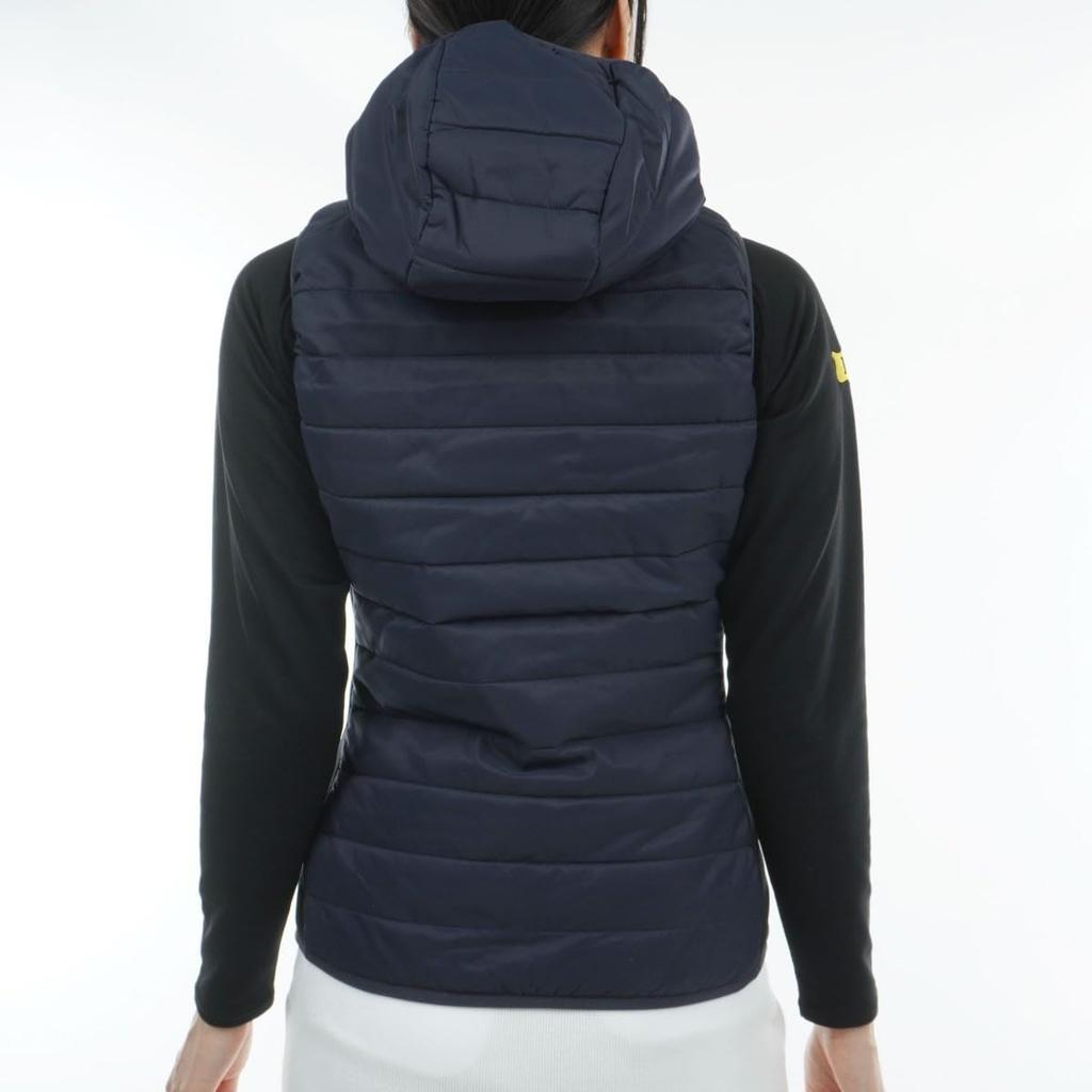Vest Stretch Thermal Water Repellent Windproof Script Logo Zip Vest Golf Navy [Champion] Women's CW-YG602