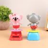 Kawaii Cartoon Koala Ornaments Solar Power Shaking Head Toy Car Ornament Decor