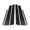 6Pcs for Chrysler 300 2011-2021 Carbon Fiber Look Window Decoration Side Door Frame Cover Center Pillar Sticker