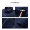 MONTAGUT Men's Silk-Blend Long-Sleeve Solid Polo Shirt