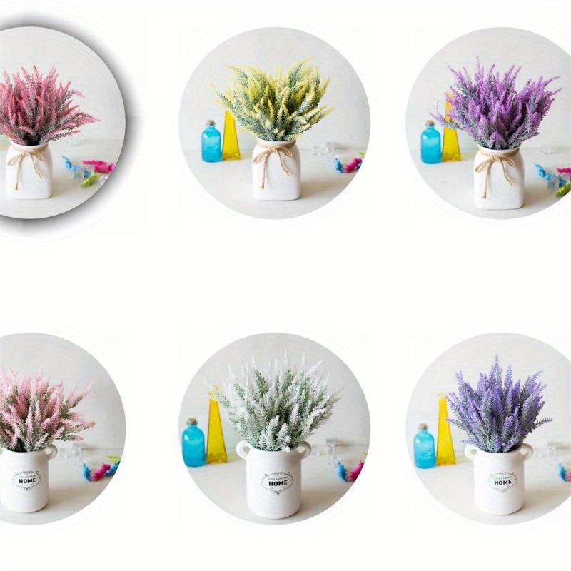 5pcs Artificial Flowers Romantic Lavender Provence Plastic Home Decorative Vase for Wedding Decor Grain Christmas Fake Plant