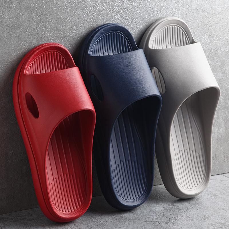Summer Slippers for Men Women Summer Soft Indoor Non-slip Comfortable Home Slides Flat Sandals Beach Slippers Couple Flip Flops