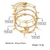 European and American hot-selling butterfly pearl love anklet 1-piece set multi-layer pendant anklet anklet jewelry