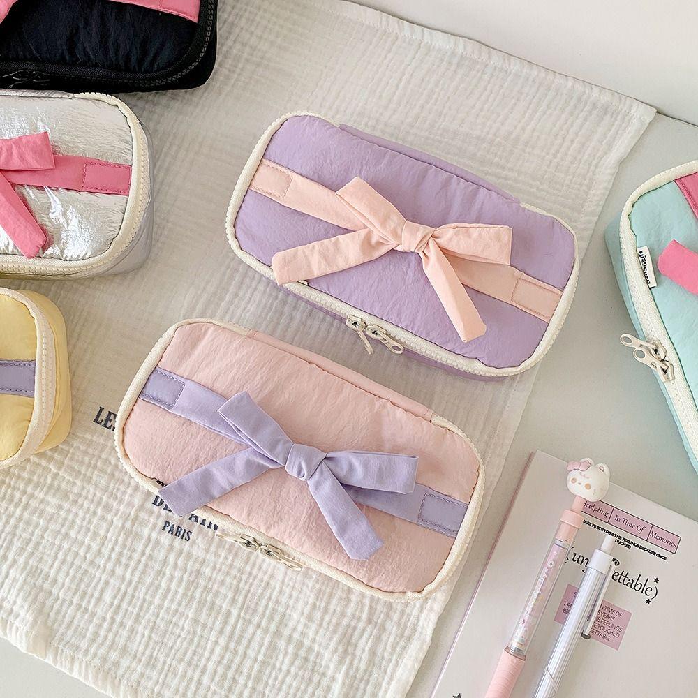 Candy Colored Stationery Storage Bag Large Capacity Storage Bag Pencil Case School Office