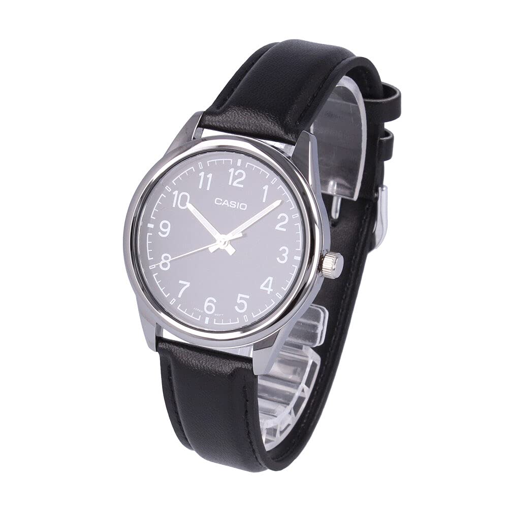 CASIO Casio Casio Standard Dress Watch Watch Men s Analog Stainless Steel Leather Silver Black MT...