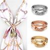 1pcs Women Shawl Ring Clip Scarves Fastener Silk Scarf Buckle Holder Hollow Brooches Wedding Jewelry Female Clothing Accessories