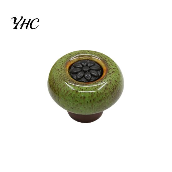 Cabinet Knobs Vintage Flower Carving Anti-rust Home Smooth Drawer Pulls Improvement Leopard Round Handle for Wardrobe