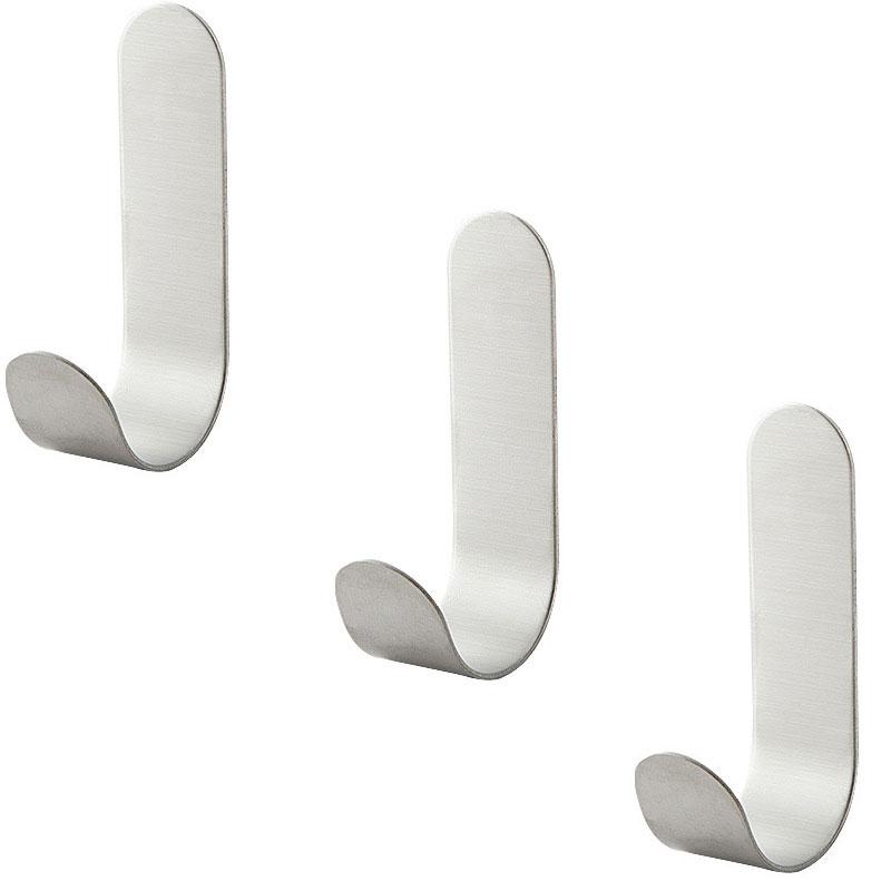 2/10pcs Adhesive Hooks Metal Stainless Steel Wall Hooks Hardware Multi-Purpose Hanger Hook for Bathroom Kitchen Accessory