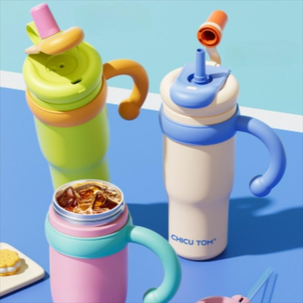 Leak Proof Outdoor Insulated Mug Creative Stainless Steel Vacuum Flask Cold Beverages Cups  Office