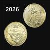 Vintage Liberty Eagle Commemorative Coin Alloy Replica Craft Coin, Collectible Souvenir Gift for Hobby Decoration