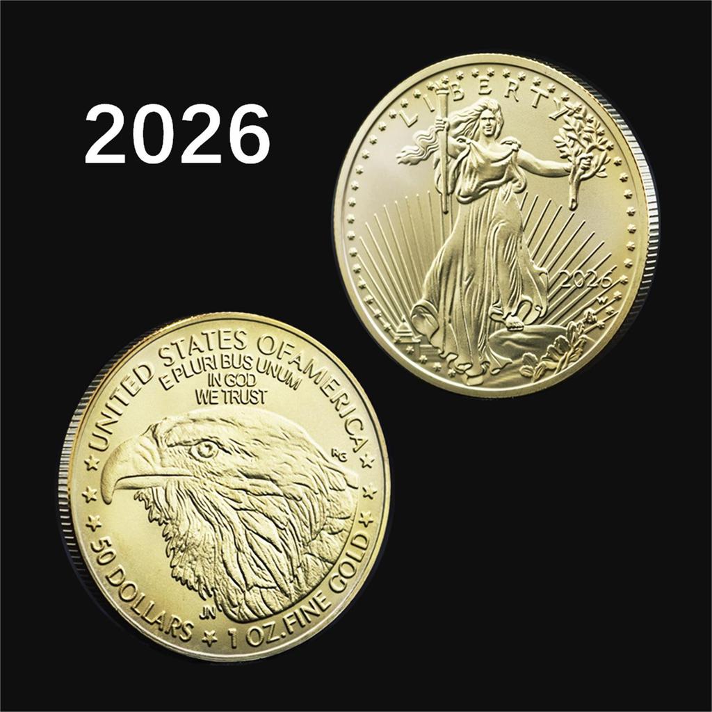 Vintage Liberty Eagle Commemorative Coin Alloy Replica Craft Coin, Collectible Souvenir Gift for Hobby Decoration