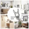 Abstract Funny Animals Donkeys Poster Print Painting Nice Ass Quote Canvas Wall Art Pictures For Home Bathroom Decor