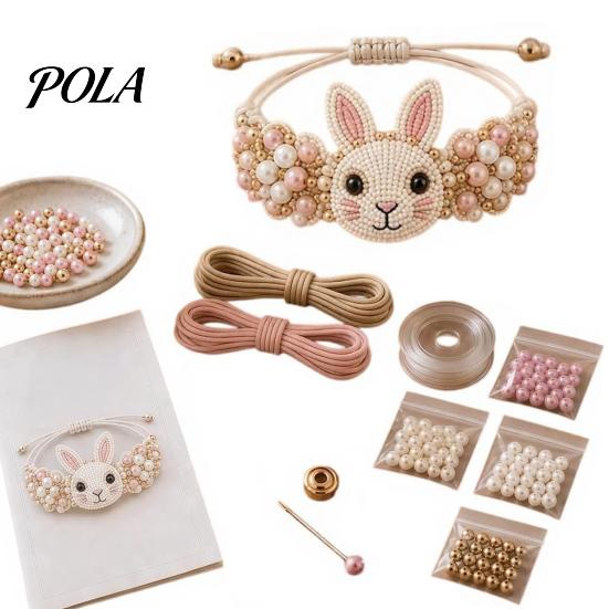 Personalisierte Schmuckzubehörteile DIY Armband-Herstellungsset, Set mit bunten Perlen und Tier-Anhängern, Handgemachtes Bastelset für Erwachsene