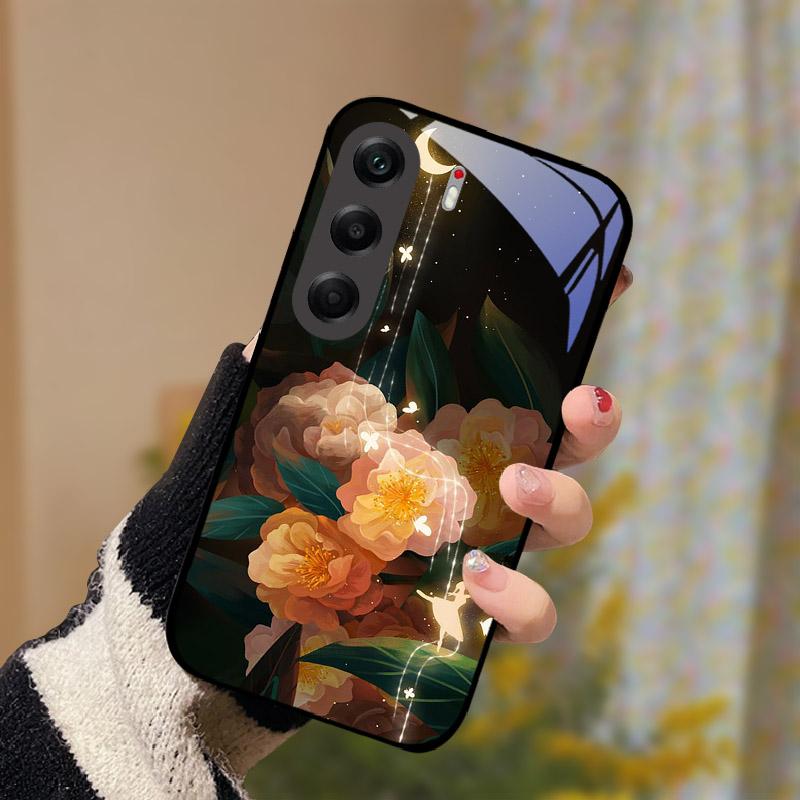 Capa à Prova de Choque Para Tecno Camon 40 Pro 5G Vidro Temperado Traseiro Capa de Celular Camon40Pro Camon 40Pro 5G CM7 Capa Dura Shell Coque