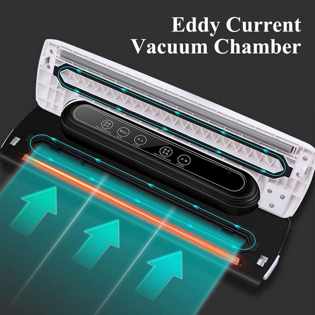 100-240V Household food Vacuum Sealer Mini Kitchen Packaging Machine Film Sealer Vacuum Packer With 8Pcs Vacuum Saver Bags EU/US Plug
