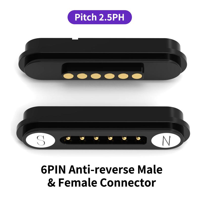 1Pcs DC 12V 3A Waterproof Magnetic Pogo Pin Connector 2P 4P 6Pin Spring Loaded Male Female DC Power Socke