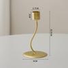 Iron Candlestick Crafts Golden Candle Holder Simple Desk Candle Ornament  Romantic Decorations