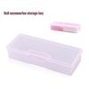 Nail Art Storage Box: Pink Transparent Plastic Organizer for False Nails, Makeup, and Tools