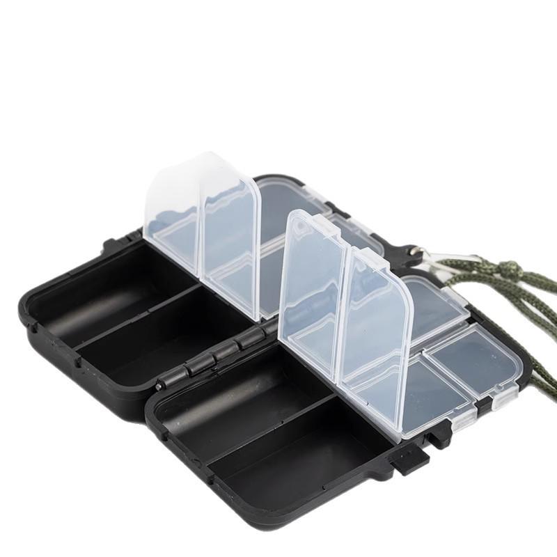 Compact Double-Layer Storage Box for Small Fishing Accessories and Lures
