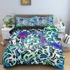 Colorful Leopard Print Bedding Set Gradient Cheetah Pattern Duvet Cover Set Animal Skin Quilt Cover with Pillowcases