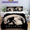 Set di biancheria da letto con 3 pezzi di Bigfoot, Believe, Copripiumino e Federe, Adatto per Camera degli Ospiti Decorazione della Casa Tutte le Stagioni(Nessun inserto) S0819072