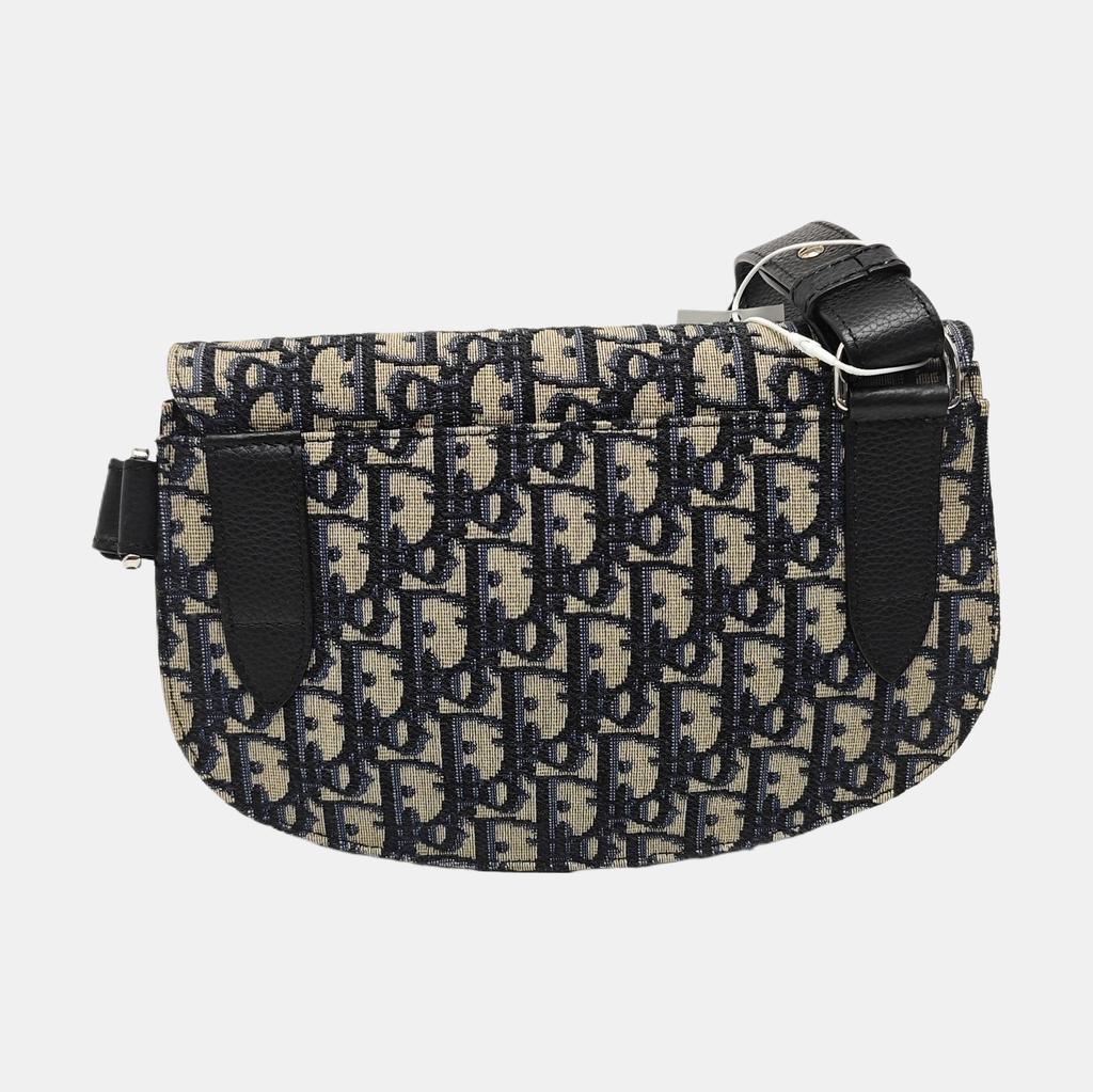 [Pre-Owned] Saddle Monogram Embroidered Leather Saddle Bag - Excellent #15AX3MA