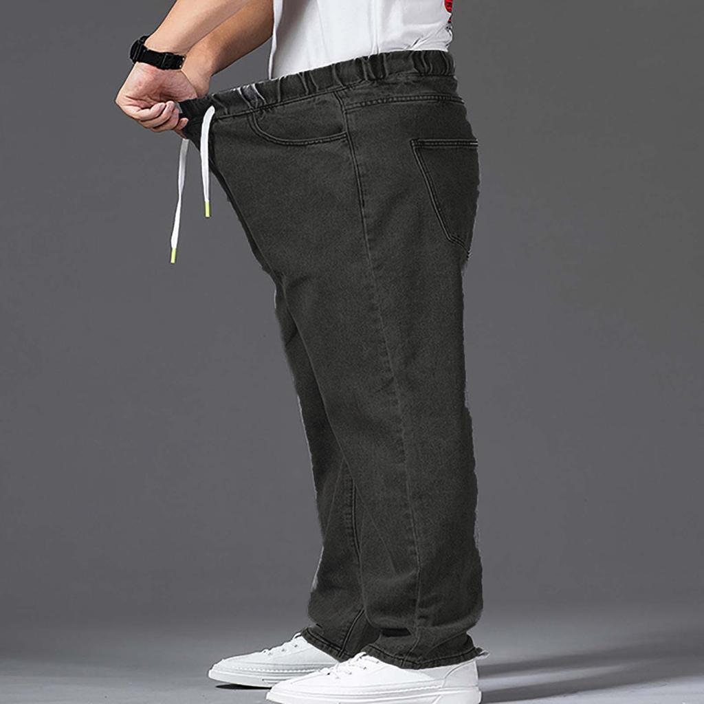 Herren Dicke Beine Und Weite Hosen, Herren Gerade Lockere Große Füße Lange Hosen Mit Weiten Elastischen Beinen