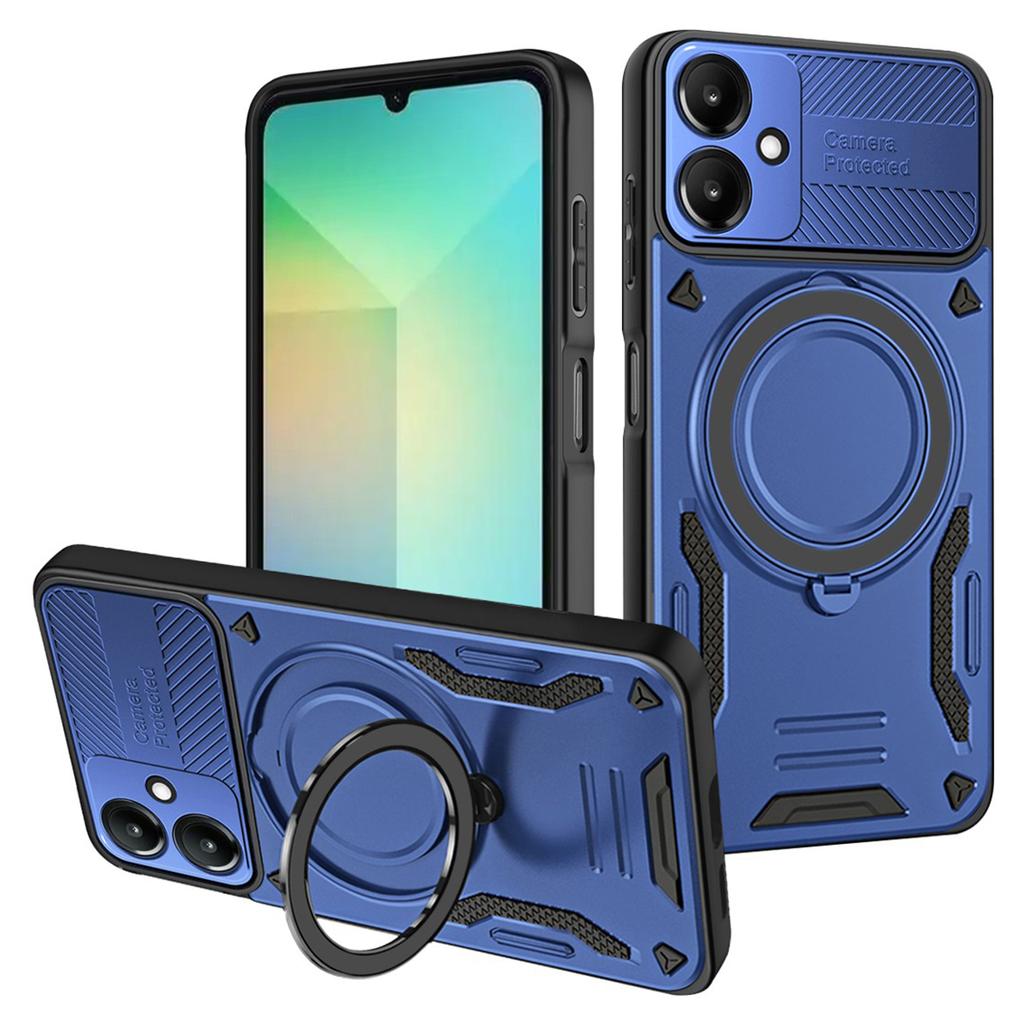 For Samsung Galaxy A07 4G Magnetic Case Shockproof TPU + PC Phone Back Cover with Kickstand