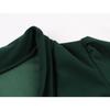GMXIA Retro Sexy V-neck High-waisted Single-breasted Elegant Slim Dress