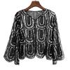 Bead Sequins Detailed Shawl Scarf for Special Occasion Unique Sequined Accessory for Trendy Outfits