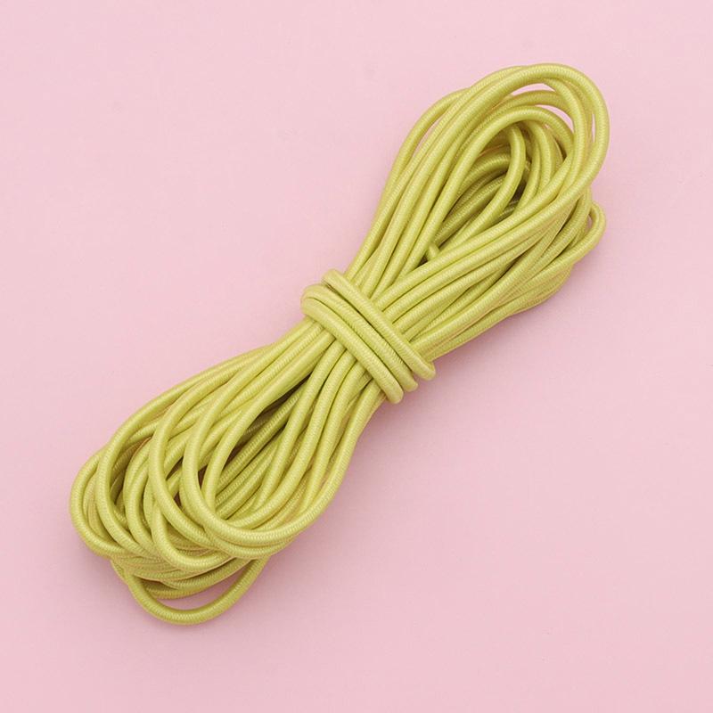 Colorful Round Elastic Cord for Hoodie and Pant Cuffs, Waist Drawstring, High-Elasticity Rubber Latex Thread Elastic Band